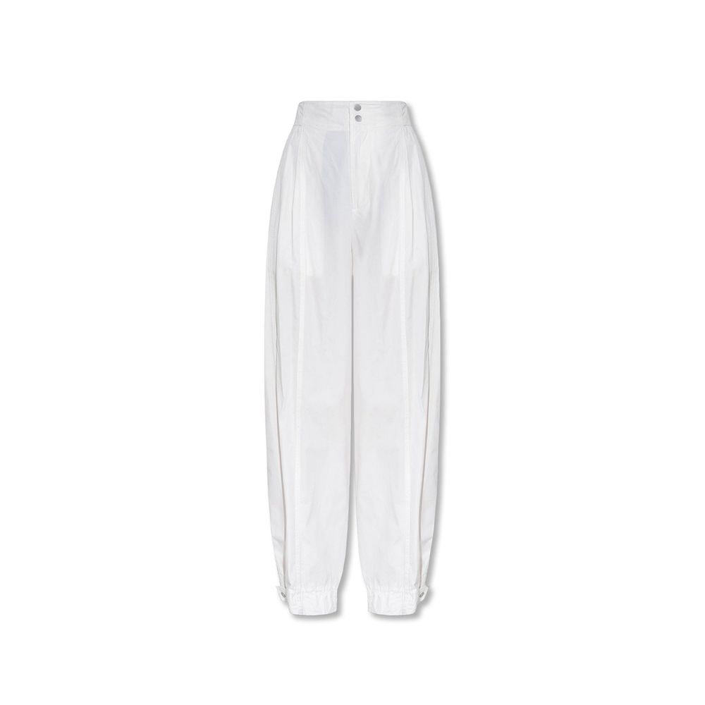 Bottega Veneta White Cotton Casual Women's Pants