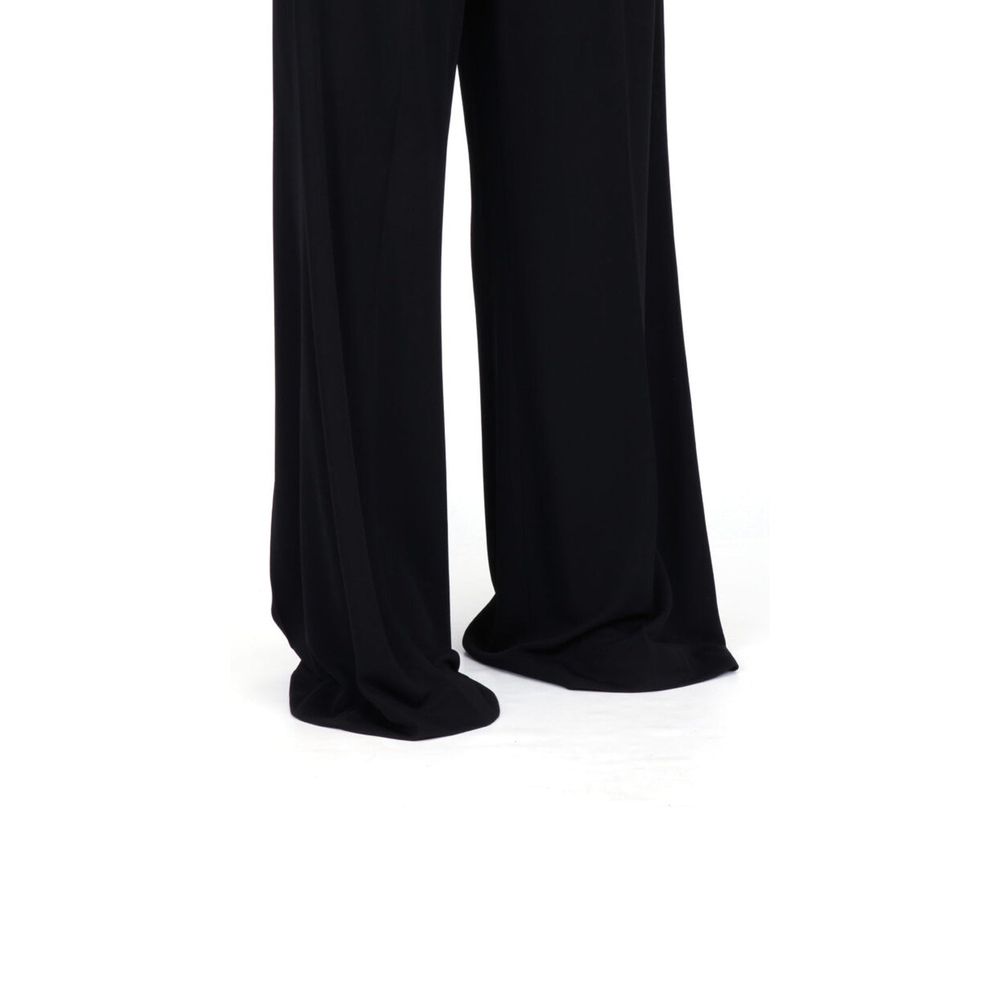 Maison Margiela Black Viscose Casual Women's Pants