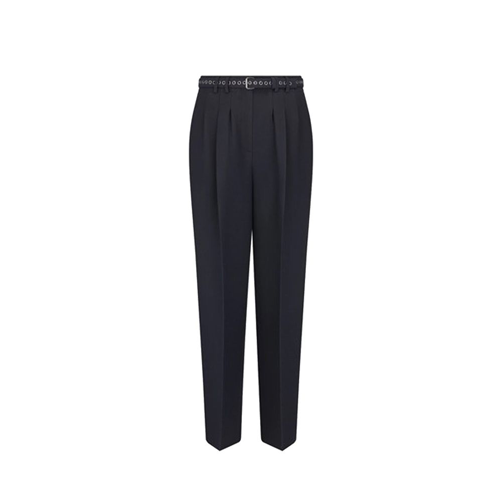 Dior Black Wool Dress Women's Pants