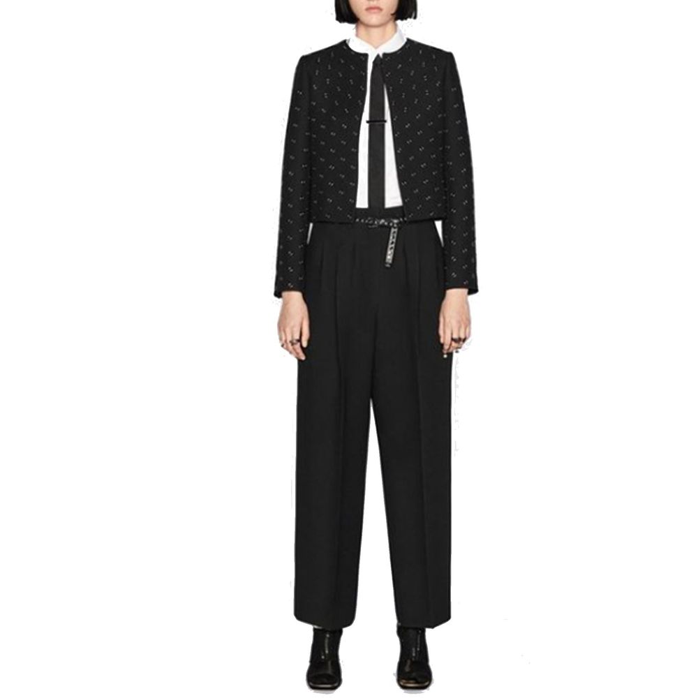 Dior Black Wool Dress Women's Pants