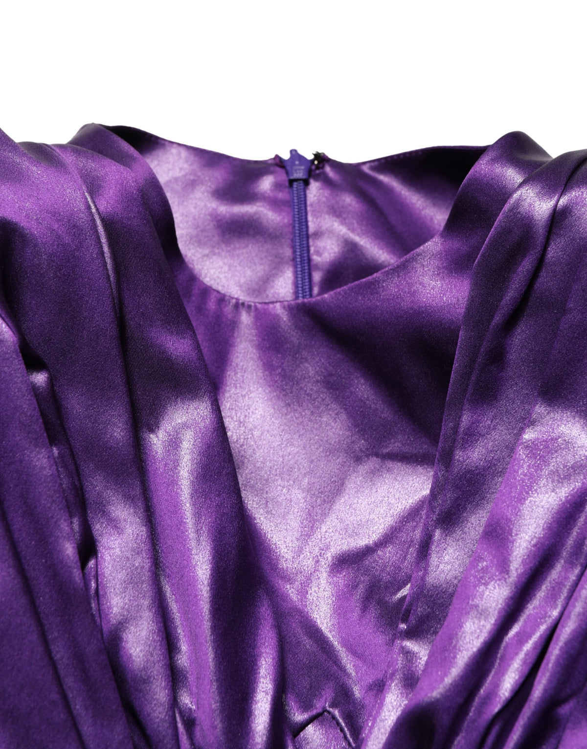 Dolce & Gabbana Metallic Purple Long Sleeve Cut-Out Mini Women's Dress (Pre-Owned)
