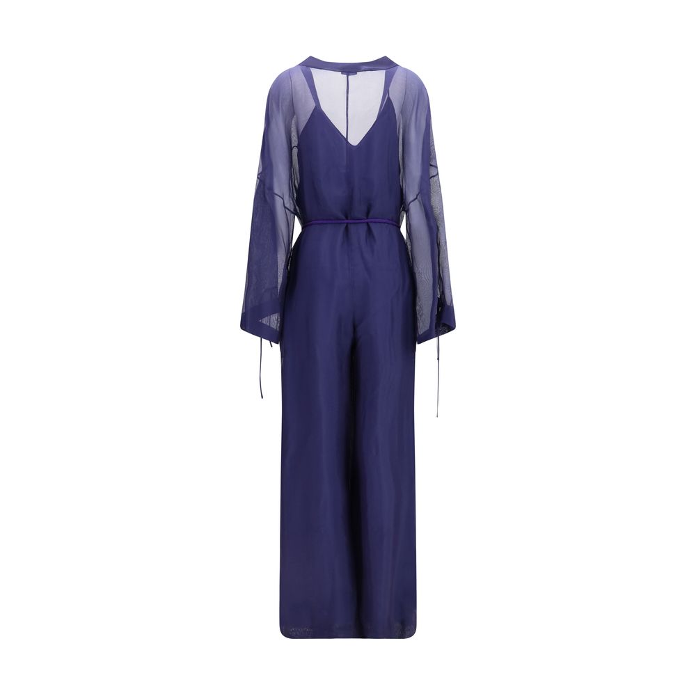 Giorgio Armani Blue Viscose Women's Jumpsuit