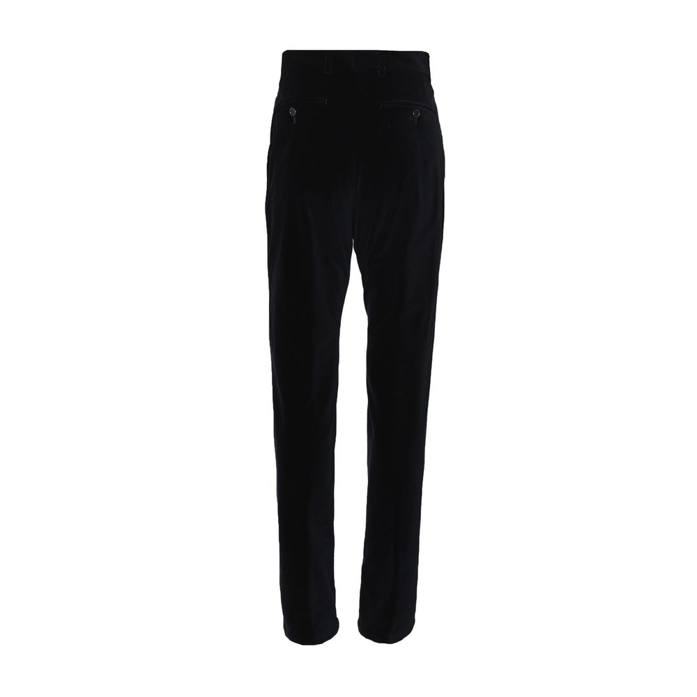 Dolce & Gabbana Black Cotton Casual Men's Pants