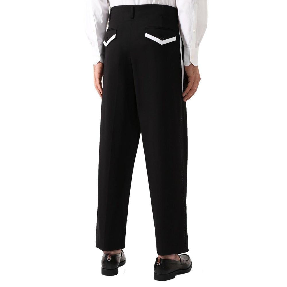 Dolce & Gabbana Black Cotton Men's Pants