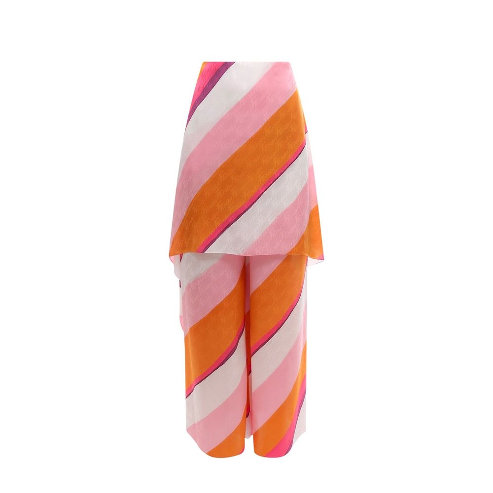 Fendi Multicolor Silk Casual Women's Pants