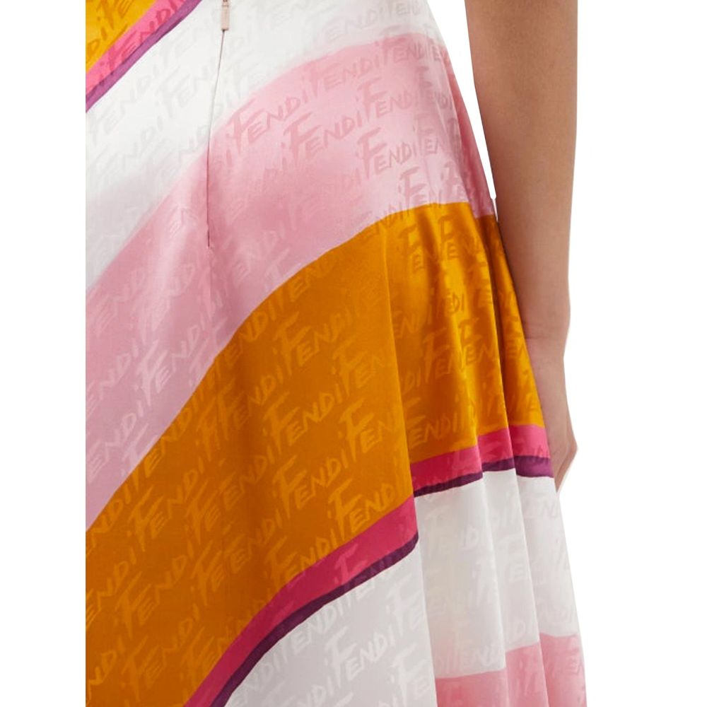 Fendi Multicolor Silk Casual Women's Pants