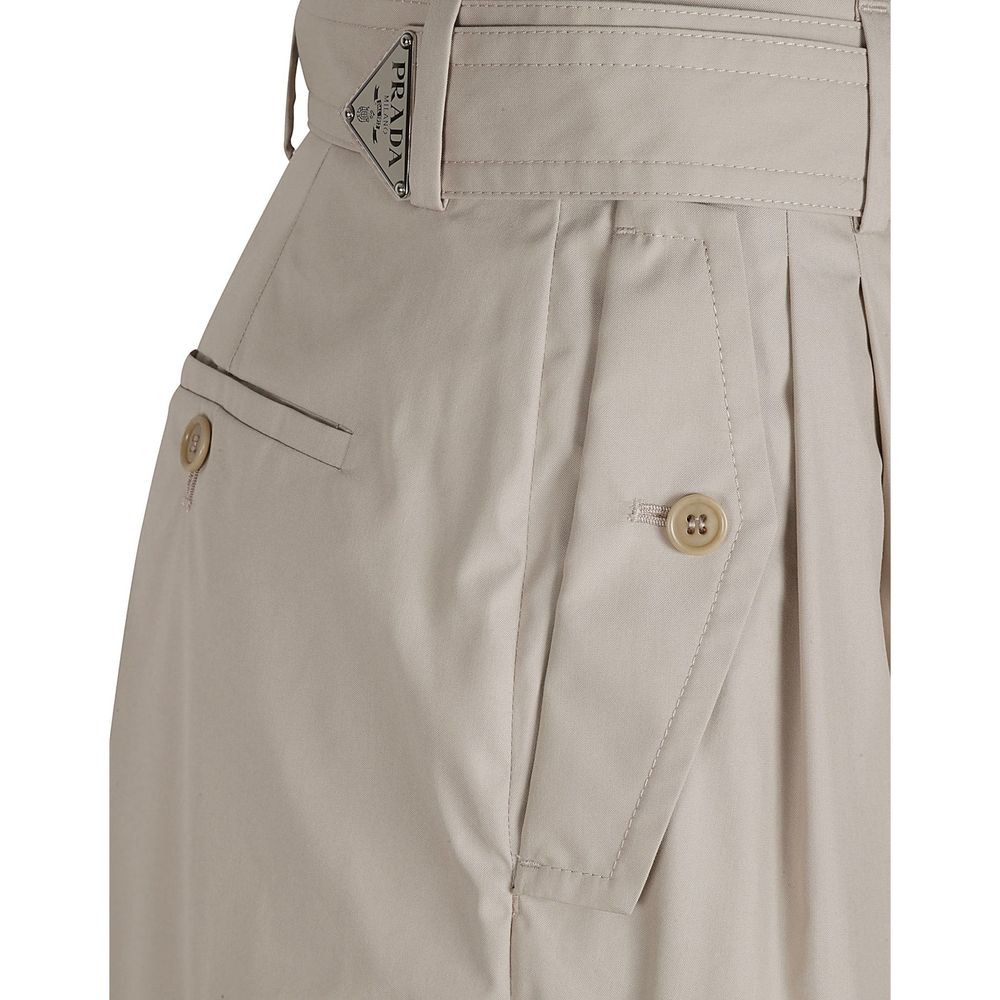 Prada Beige Cotton Cargo Women's Pants