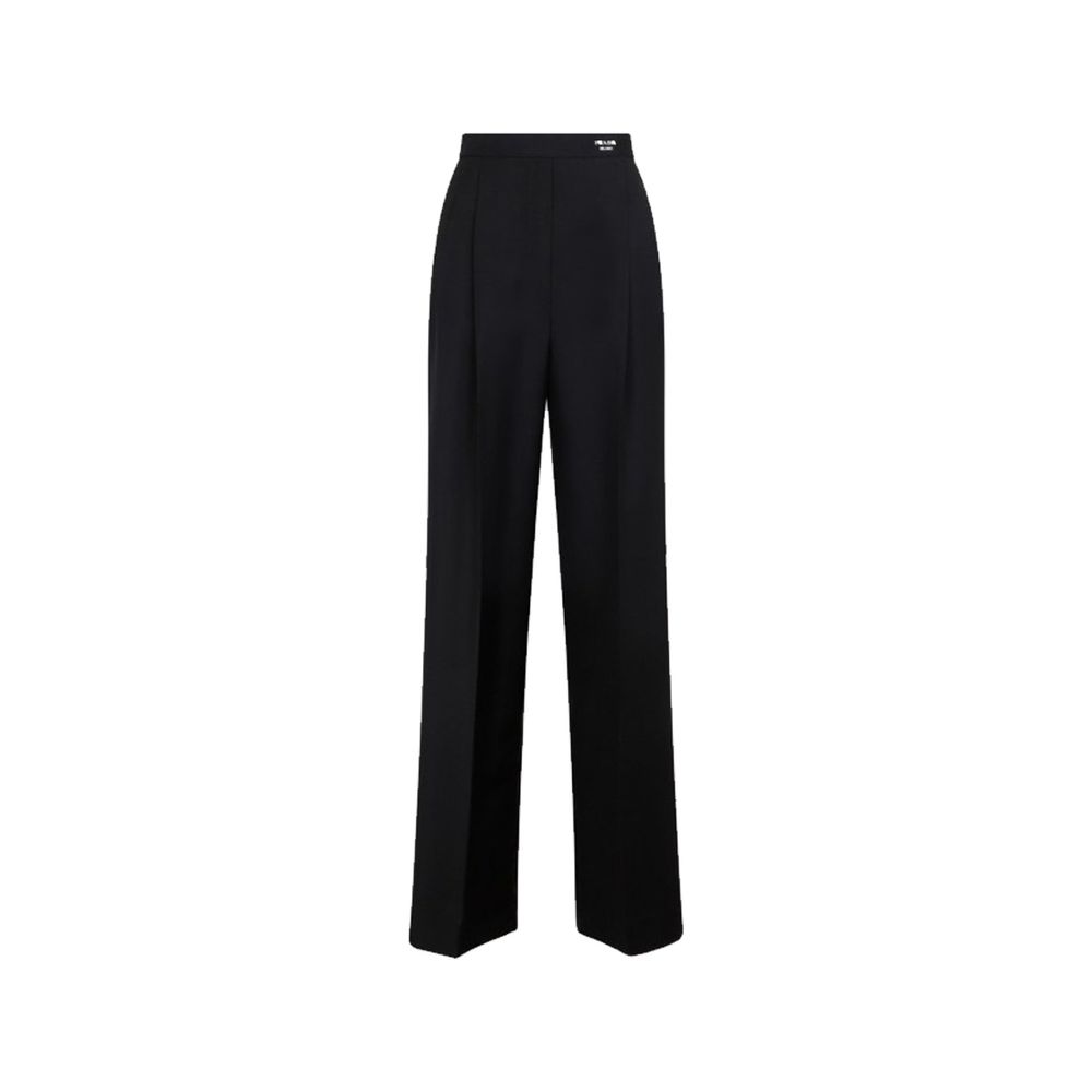 Prada Black Mohair Casual Women's Pants