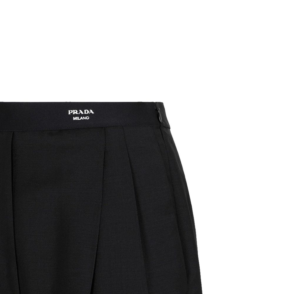 Prada Black Mohair Casual Women's Pants