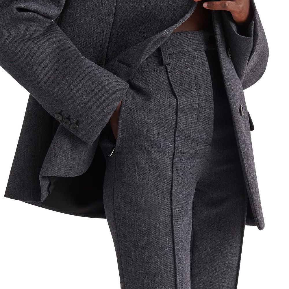 Prada Gray Elastane Women's Pants