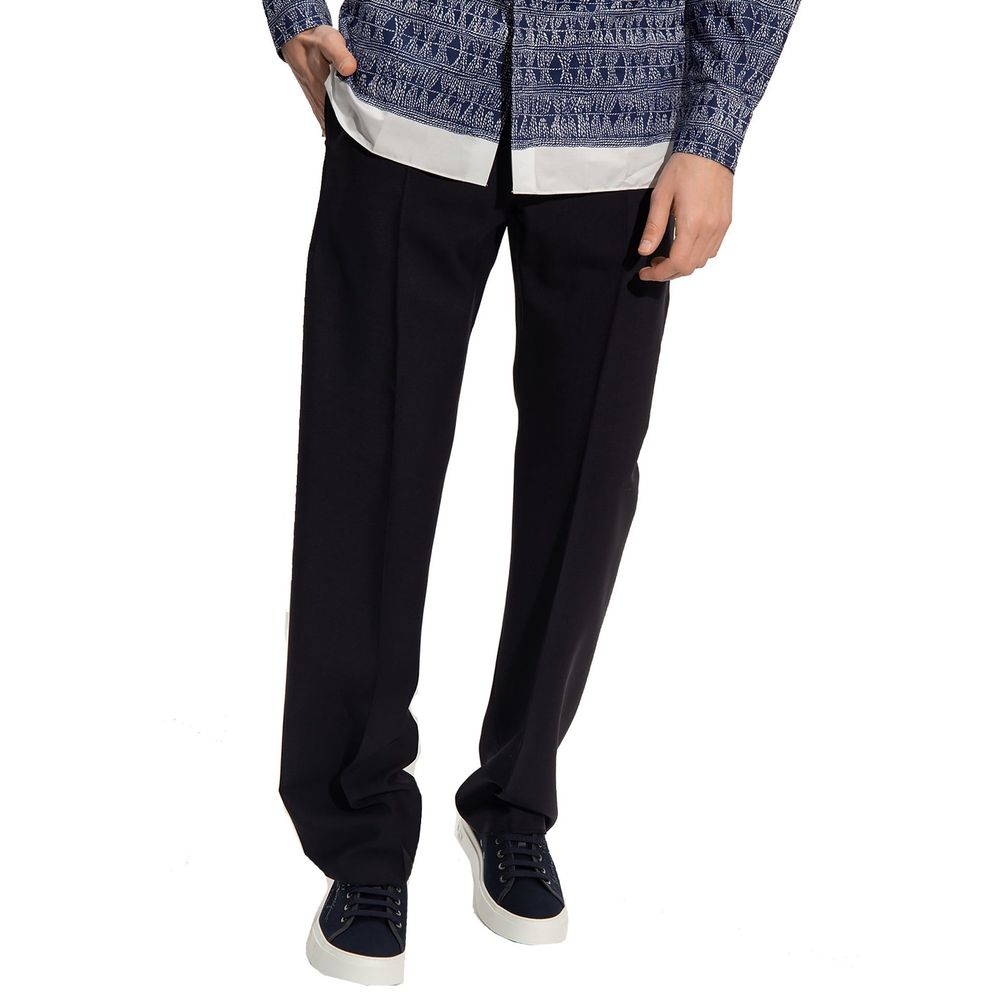 Salvatore Ferragamo Blue Cotton Casual Men's Pants