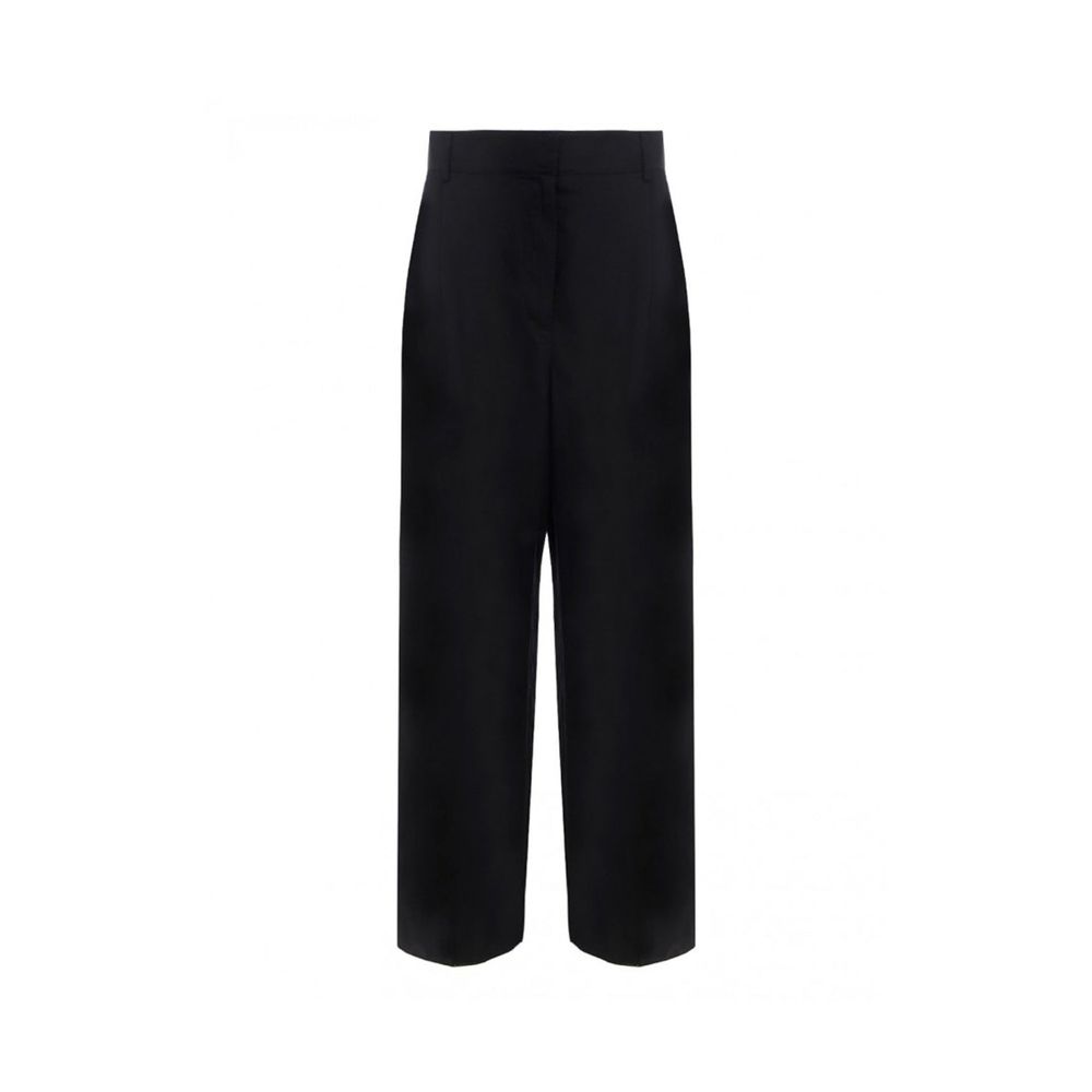 Salvatore Ferragamo Black Silk Casual Women's Pants