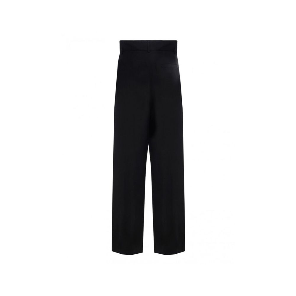 Salvatore Ferragamo Black Silk Casual Women's Pants