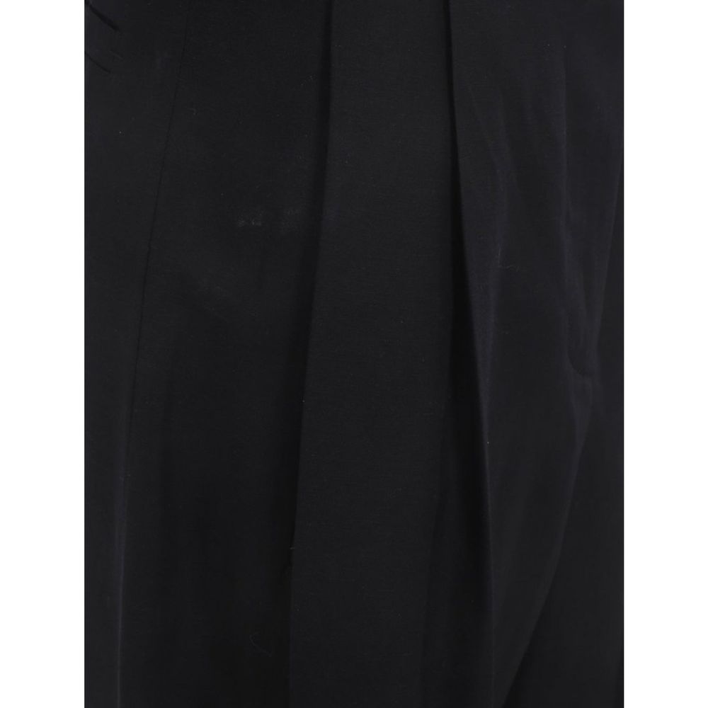 Salvatore Ferragamo Black Silk Casual Women's Pants