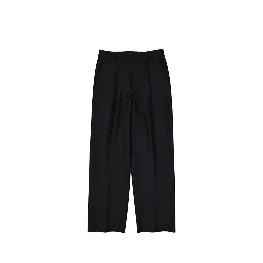 Valentino Garavani Black Silk Flared Women's Pants
