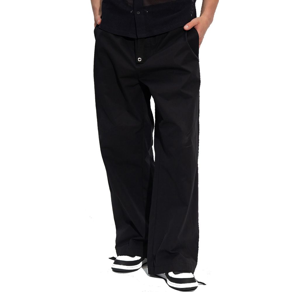 Versace Black Cotton Casual Men's Pants