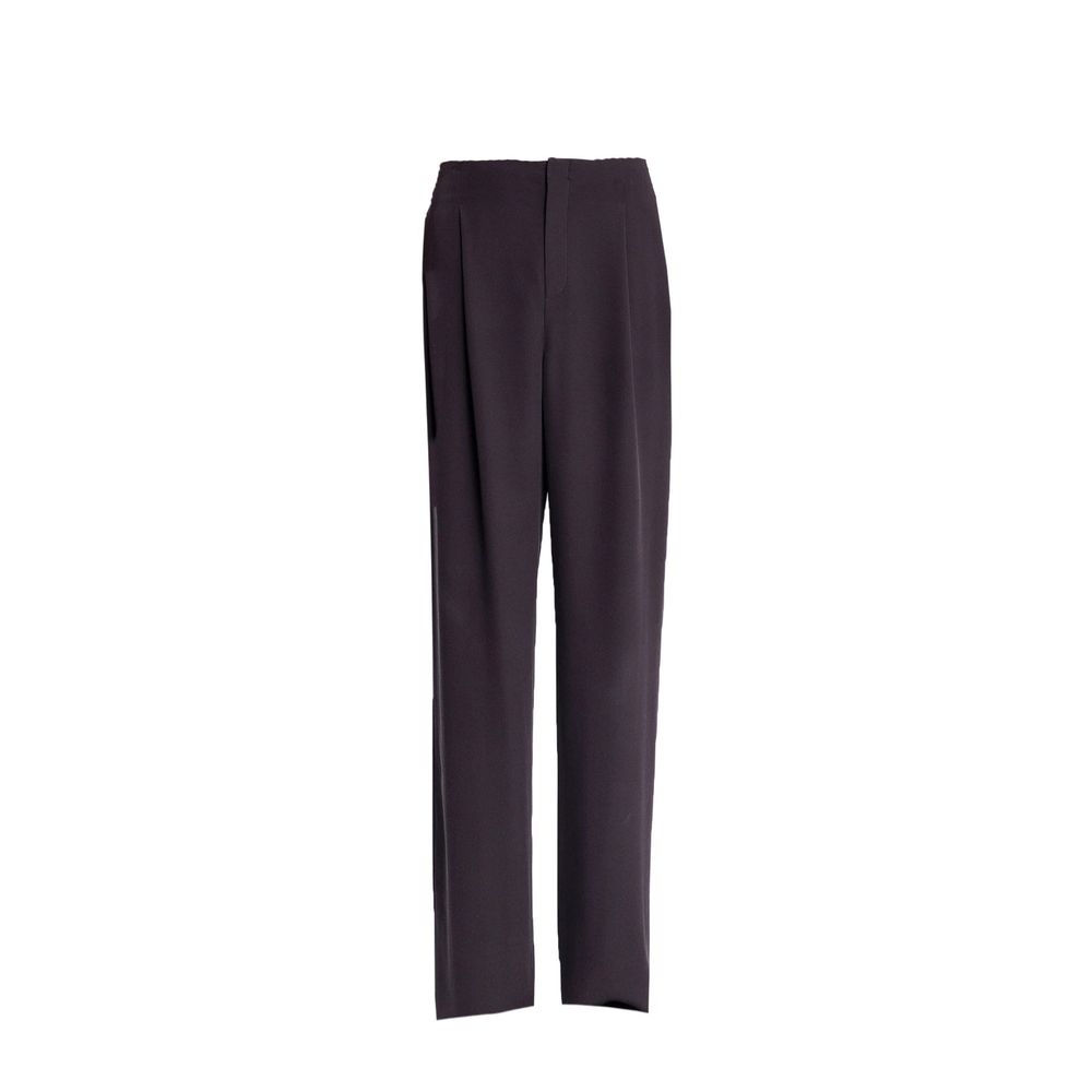 Saint Laurent Brown Silk Casual Men's Pants