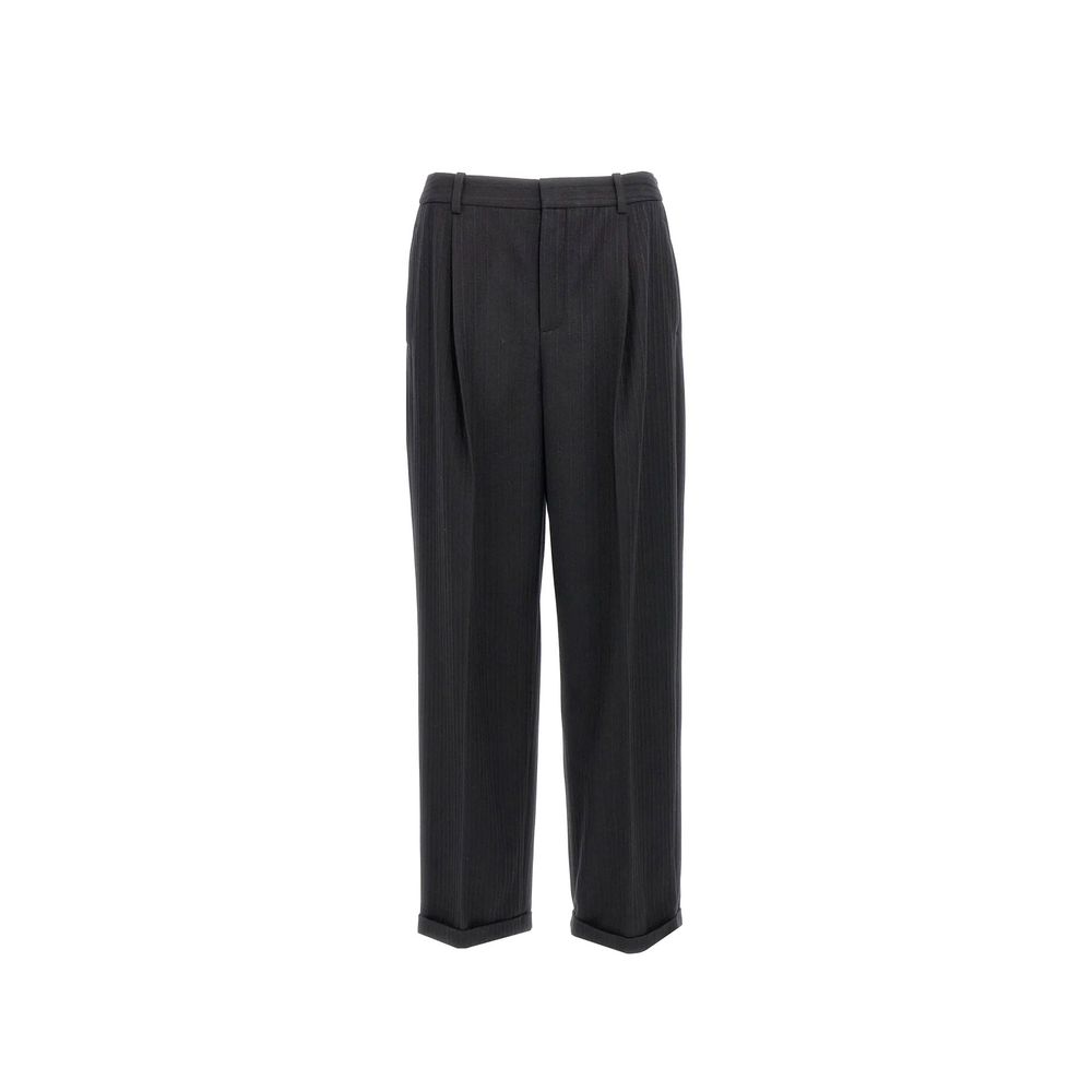 Saint Laurent Black Cashmere Casual Men's Pants