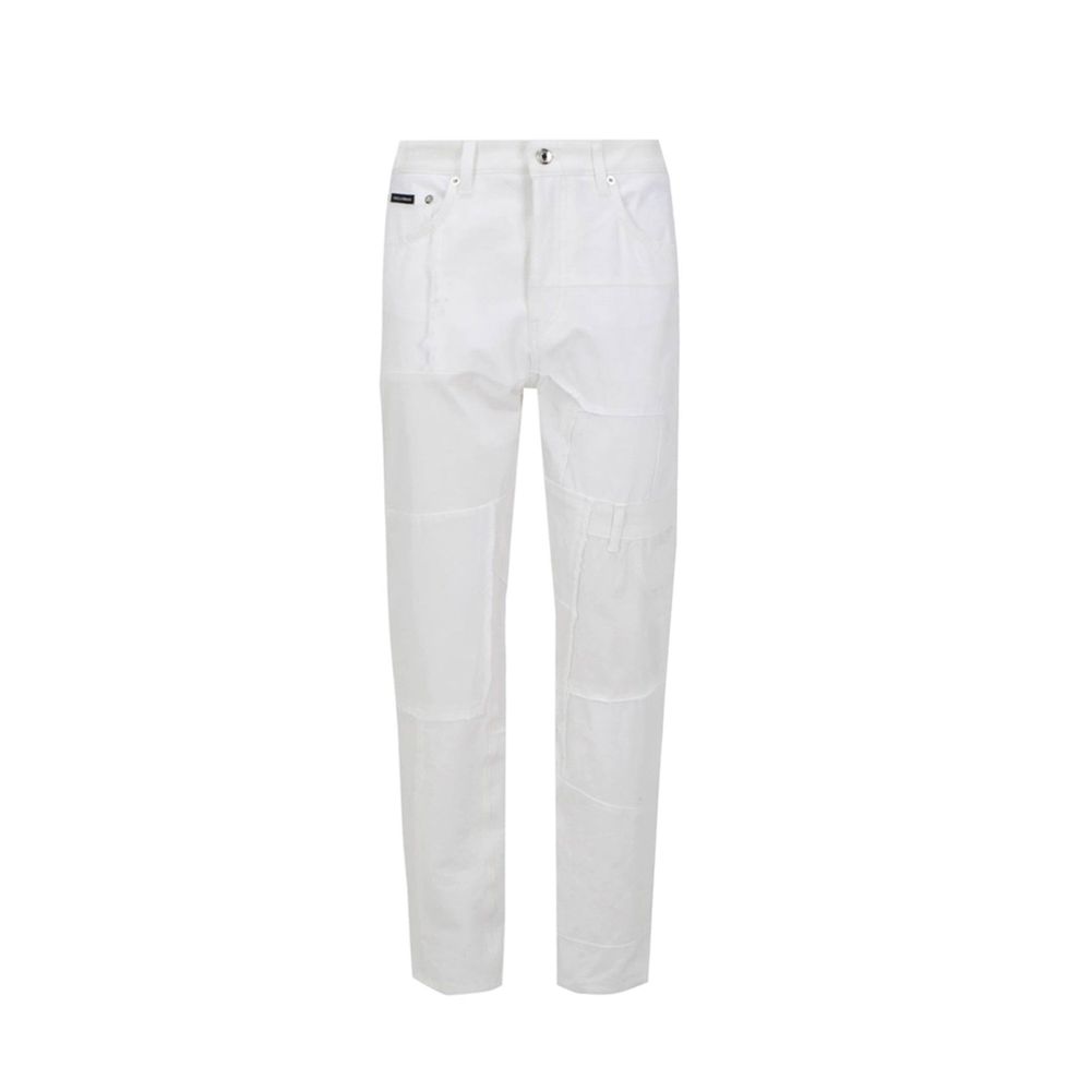 Dolce & Gabbana White Cotton Cargo Women's Pants