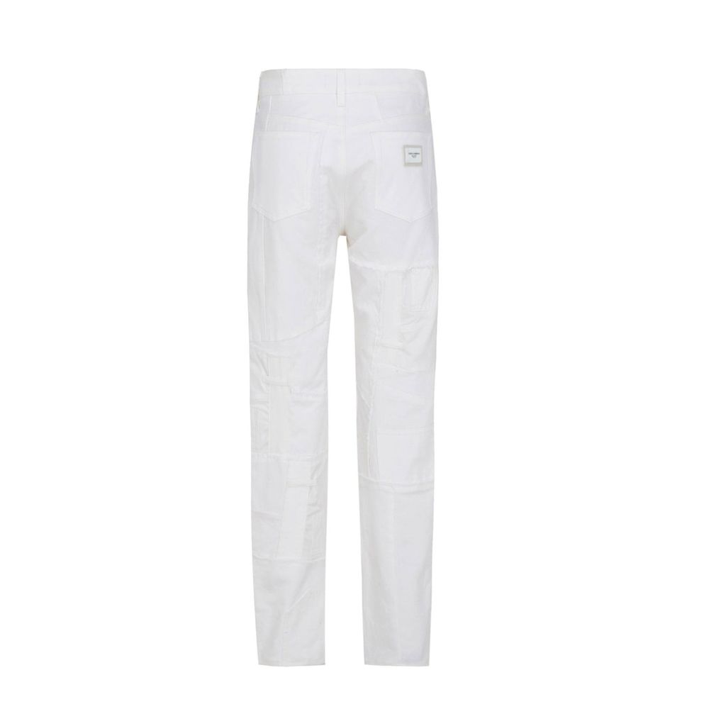 Dolce & Gabbana White Cotton Cargo Women's Pants