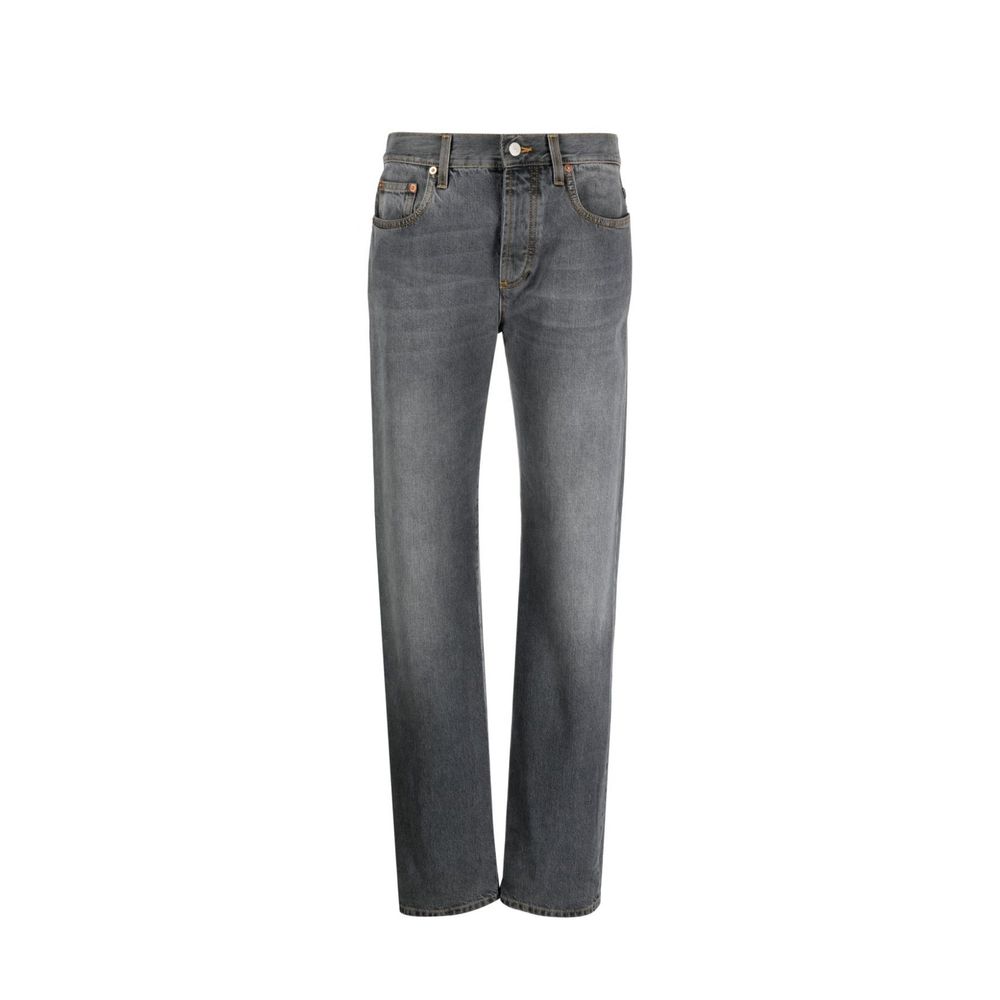 Gucci Gray Cotton Relaxed Fit Women's Jeans
