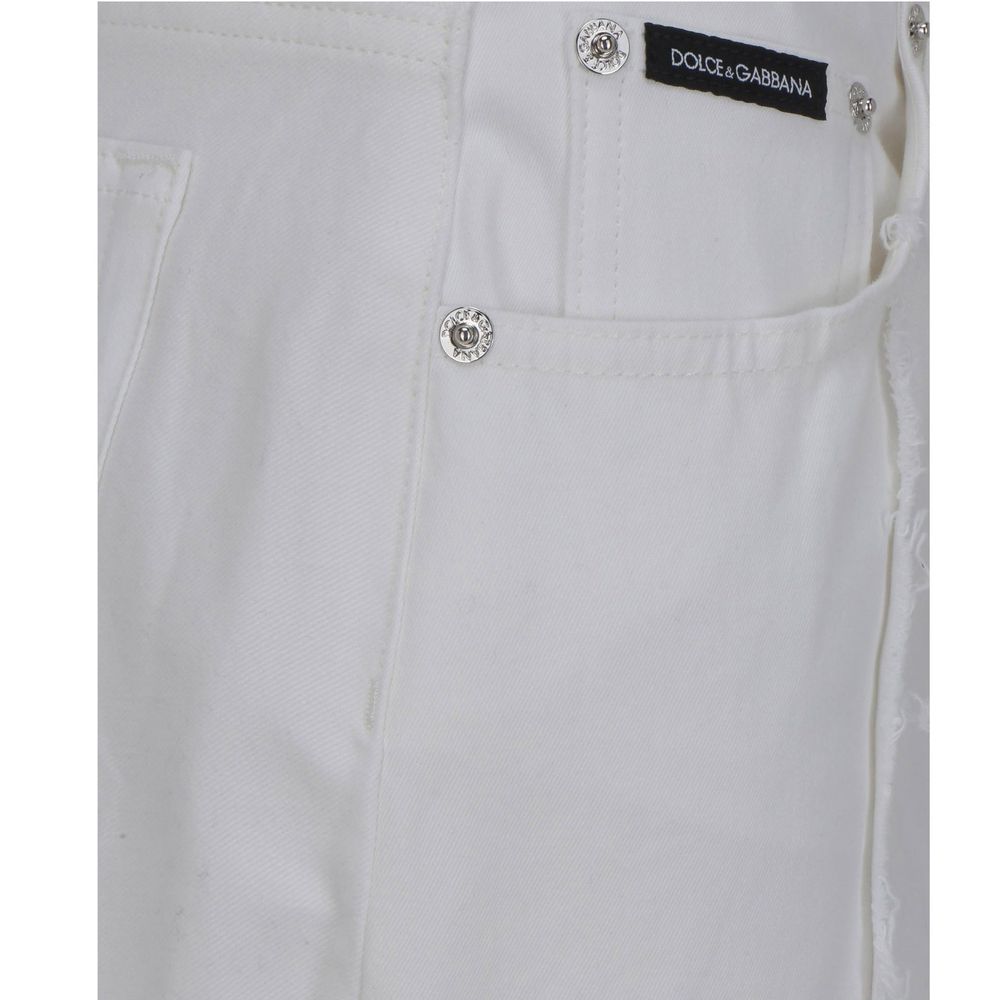 Dolce & Gabbana White Cotton Cargo Women's Pants
