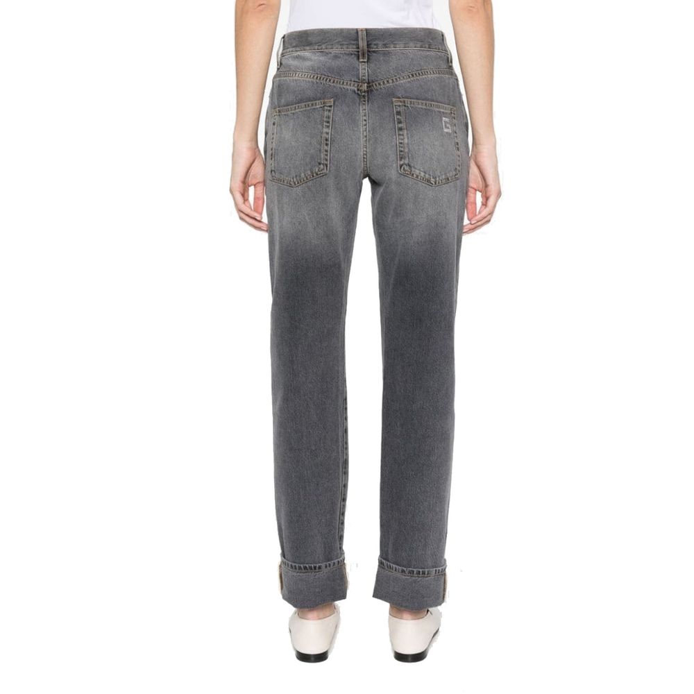Gucci Gray Cotton Relaxed Fit Women's Jeans
