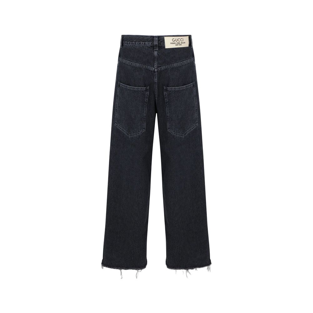 Gucci Black Cotton Jeans Men's Denim