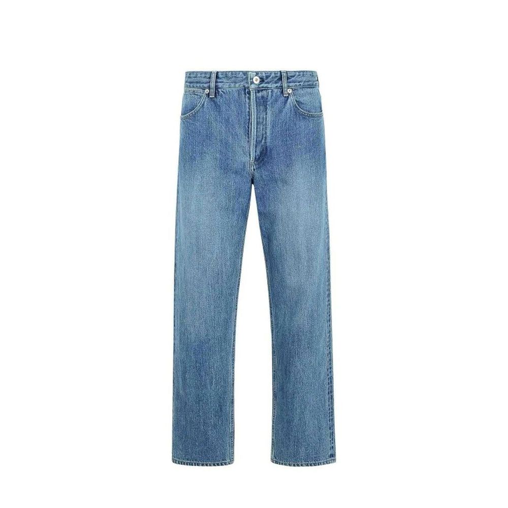 Jil Sander Blue Cotton Straight-Leg Men's Jeans
