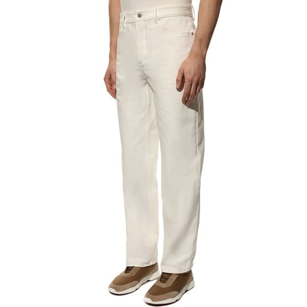 Jil Sander White Cotton Jeans Men's Denim