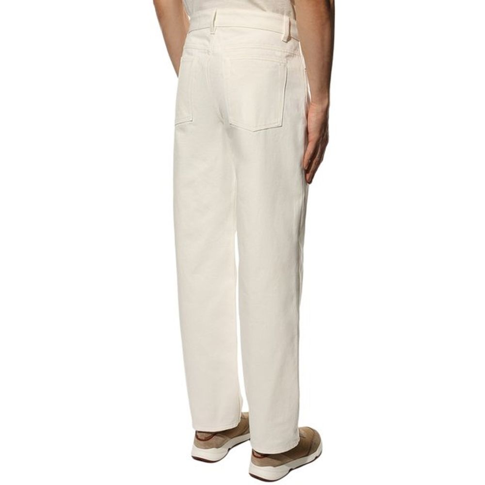Jil Sander White Cotton Jeans Men's Denim