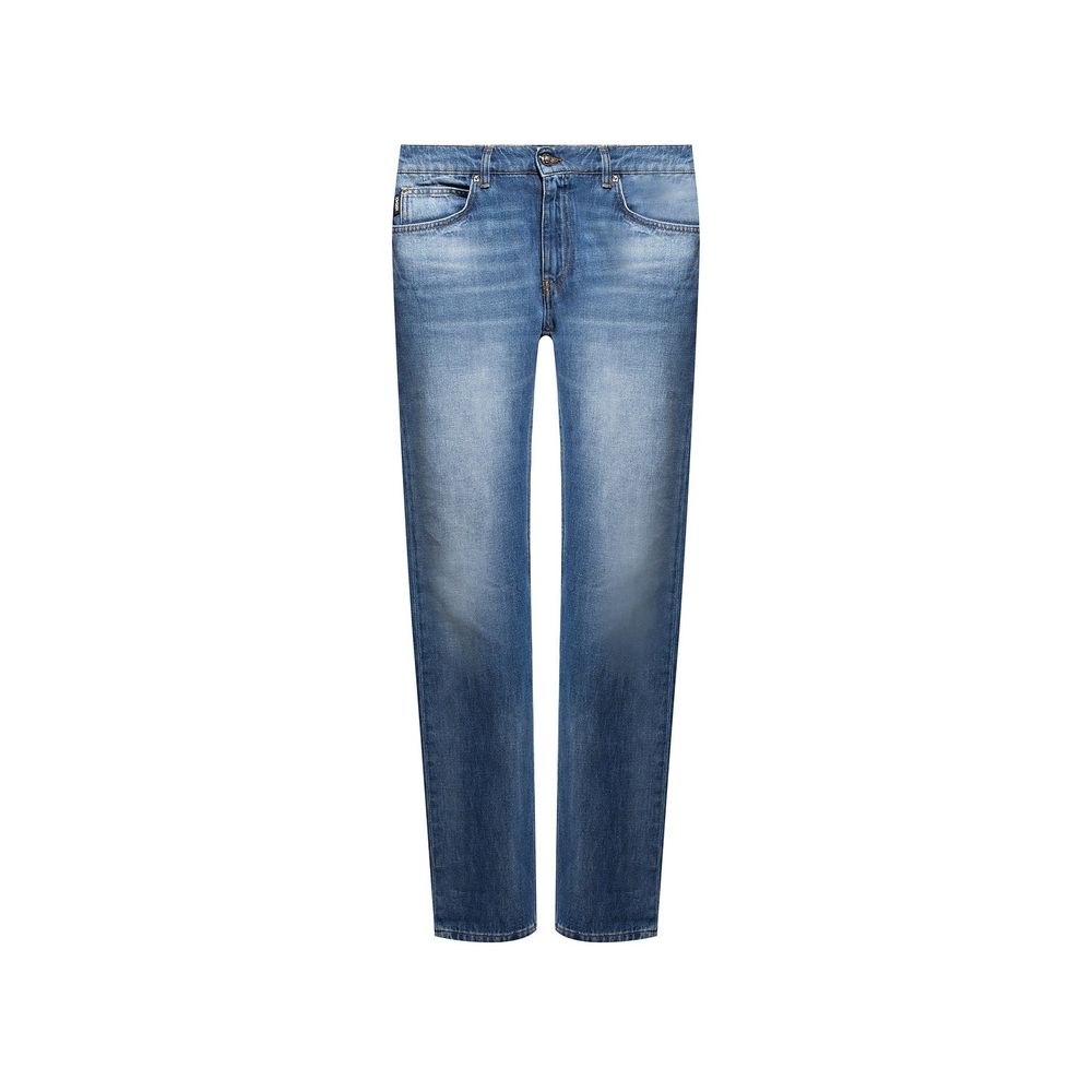 Versace Blue Cotton Straight-Leg Men's Jeans