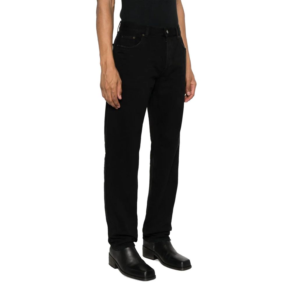 Saint Laurent Black Cotton Straight-Leg Men's Jeans