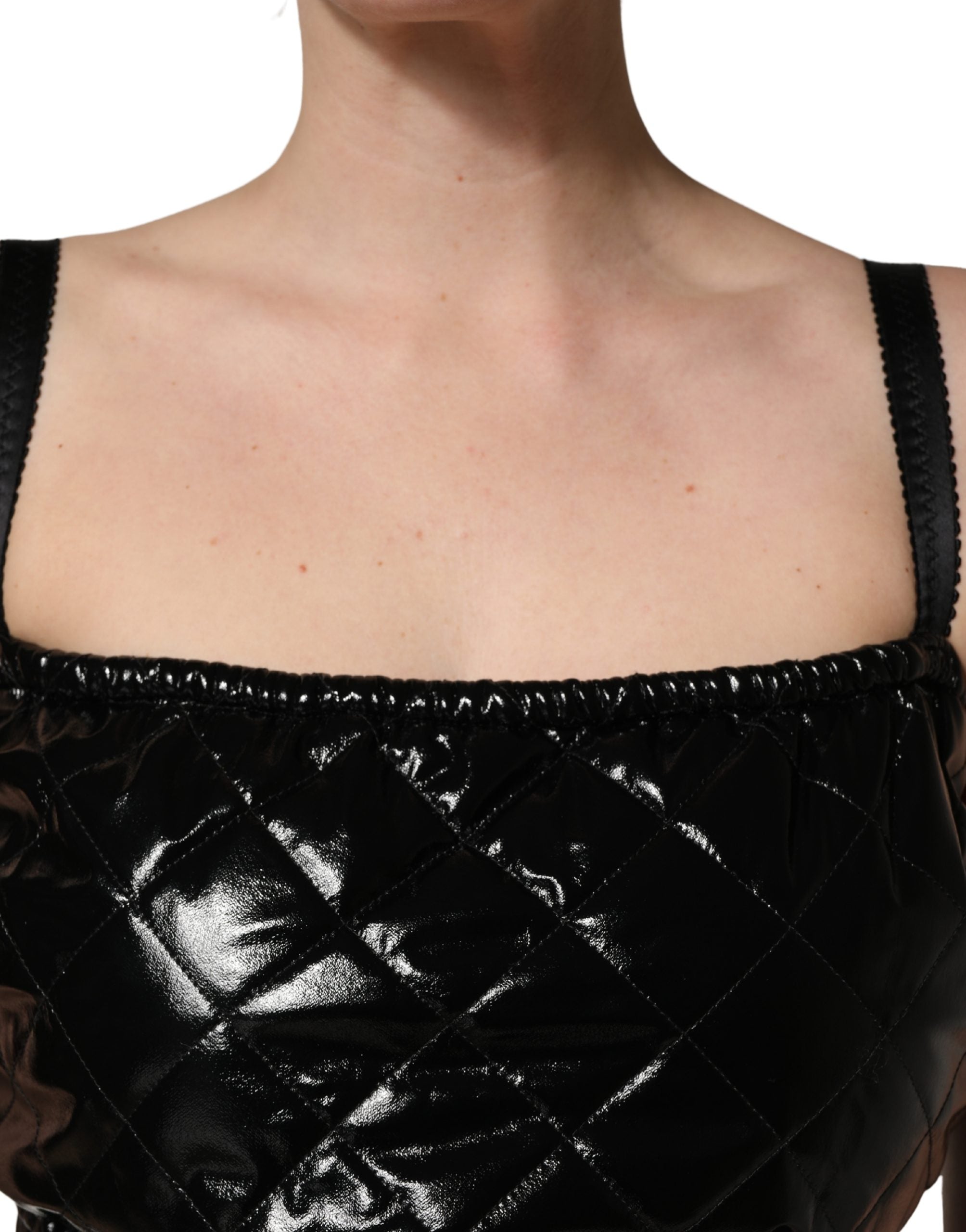 Dolce & Gabbana Black Sleeveless Romper Jumpsuit Women's Dress