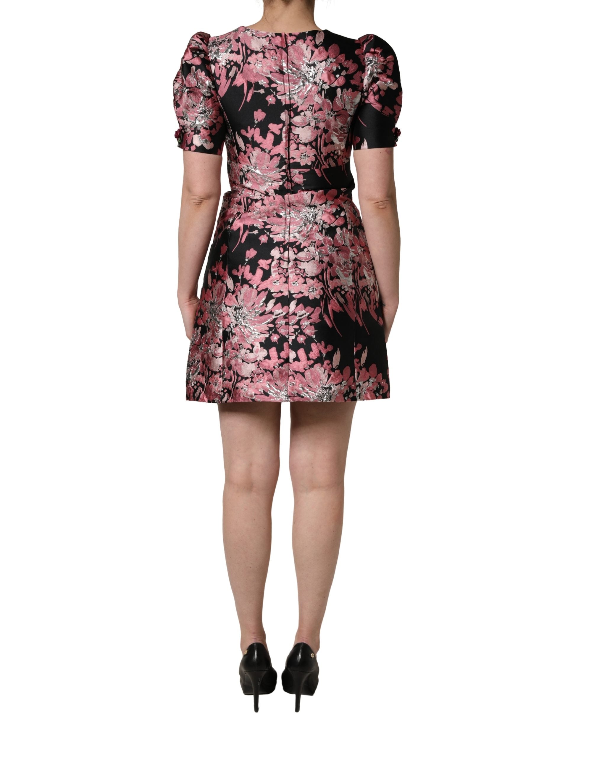 Dolce & Gabbana Multicolor Floral Brocade A-line Mini Women's Dress