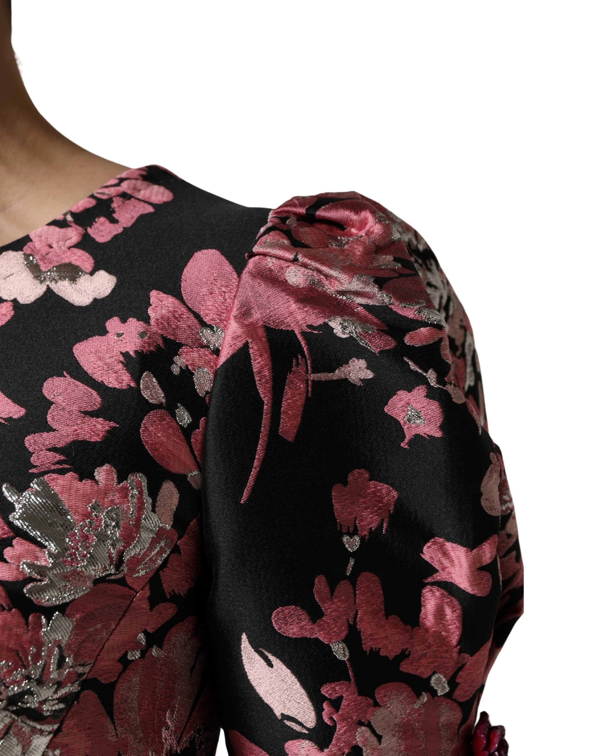 Dolce & Gabbana Multicolor Floral Brocade A-line Mini Women's Dress