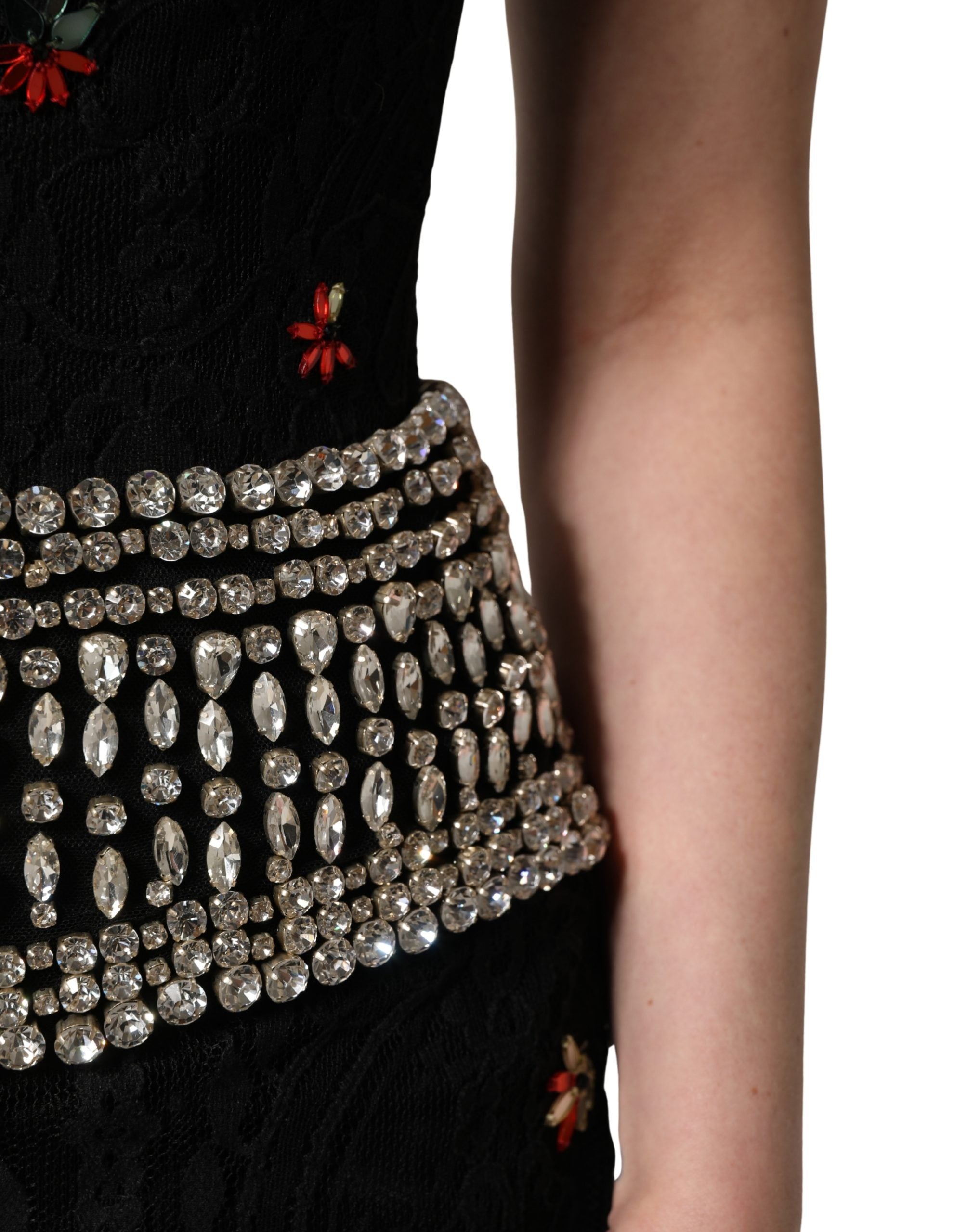 Dolce & Gabbana Black Sequin Embellished Sheath Mini Women's Dress