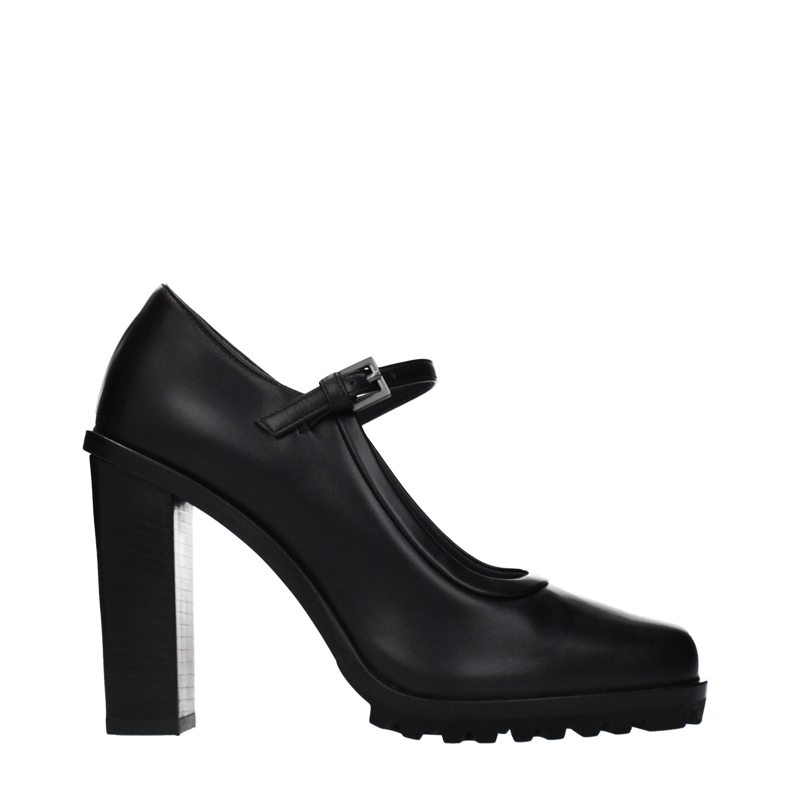 Max Mara Black Leather High Heel Women's Pumps