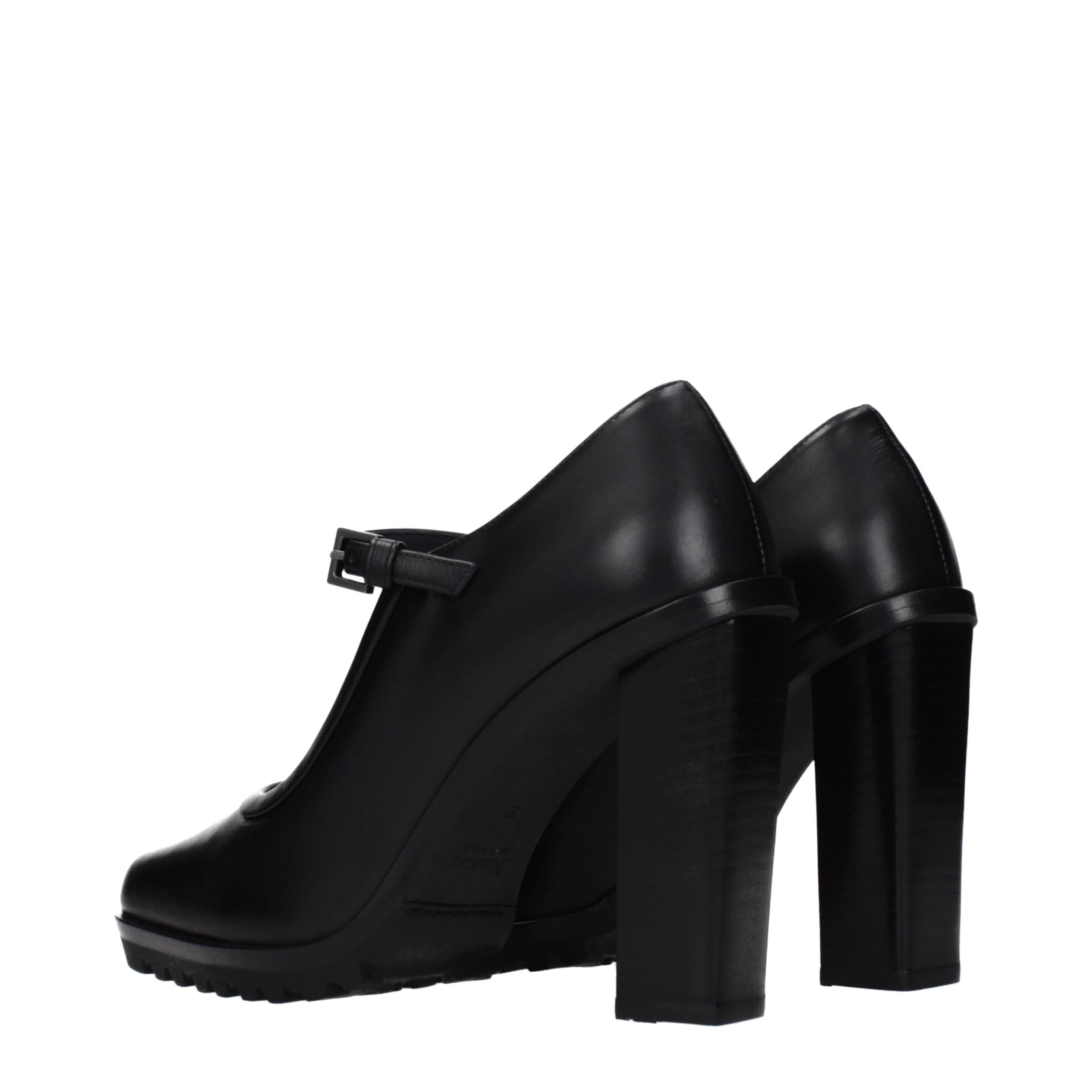 Max Mara Black Leather High Heel Women's Pumps