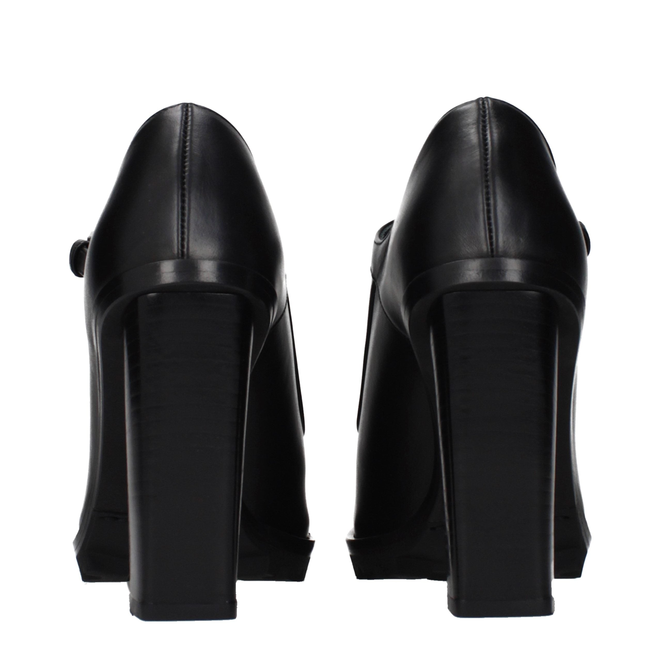 Max Mara Black Leather High Heel Women's Pumps