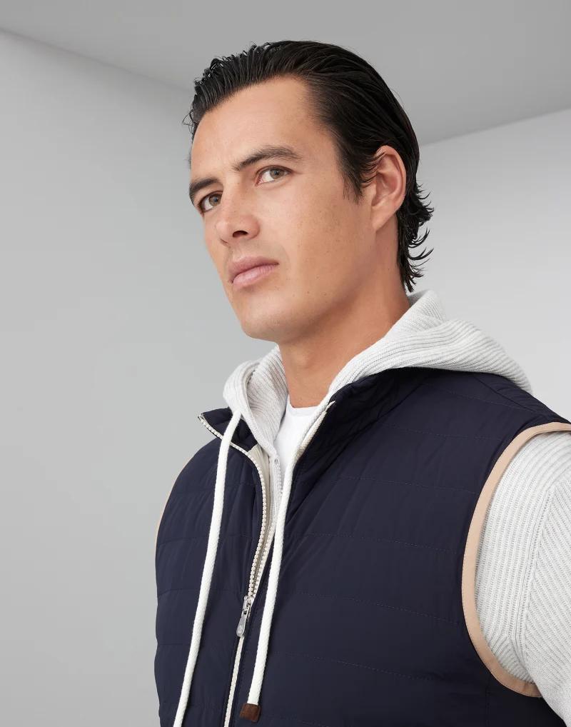 Brunello Cucinelli Multicolor Polyamide Sleveless Men's Jacket