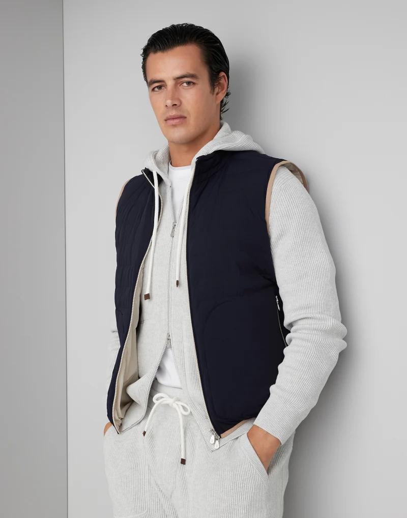Brunello Cucinelli Multicolor Polyamide Sleveless Men's Jacket