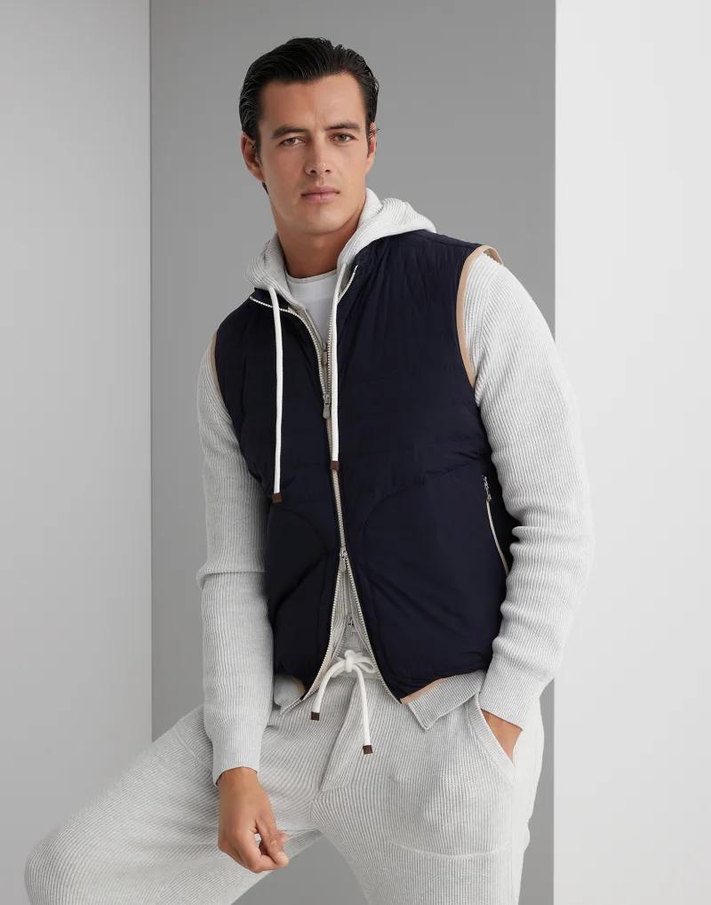 Brunello Cucinelli Multicolor Polyamide Sleveless Men's Jacket