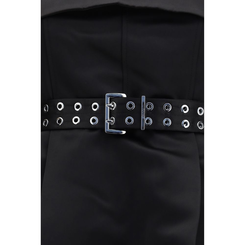 Ganni Black Polyester Casual Women's Dress