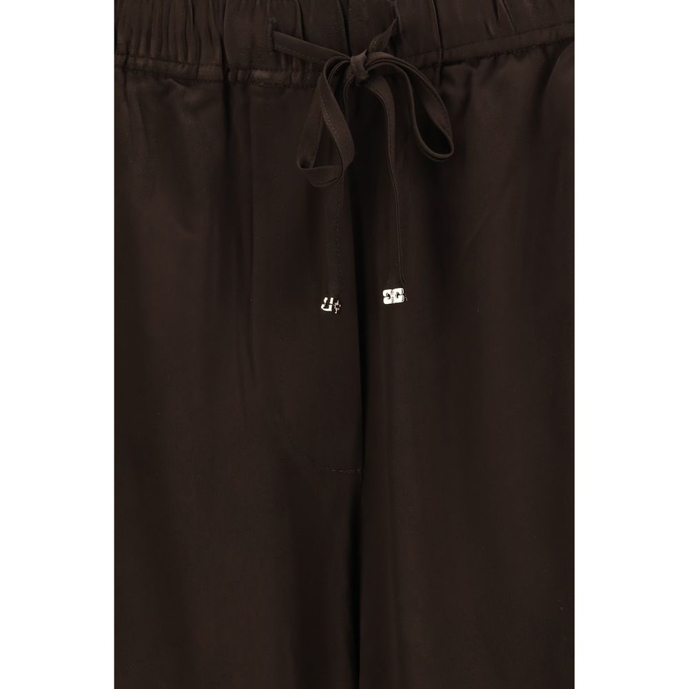 Ganni Brown Acetate Casual Women's Pants