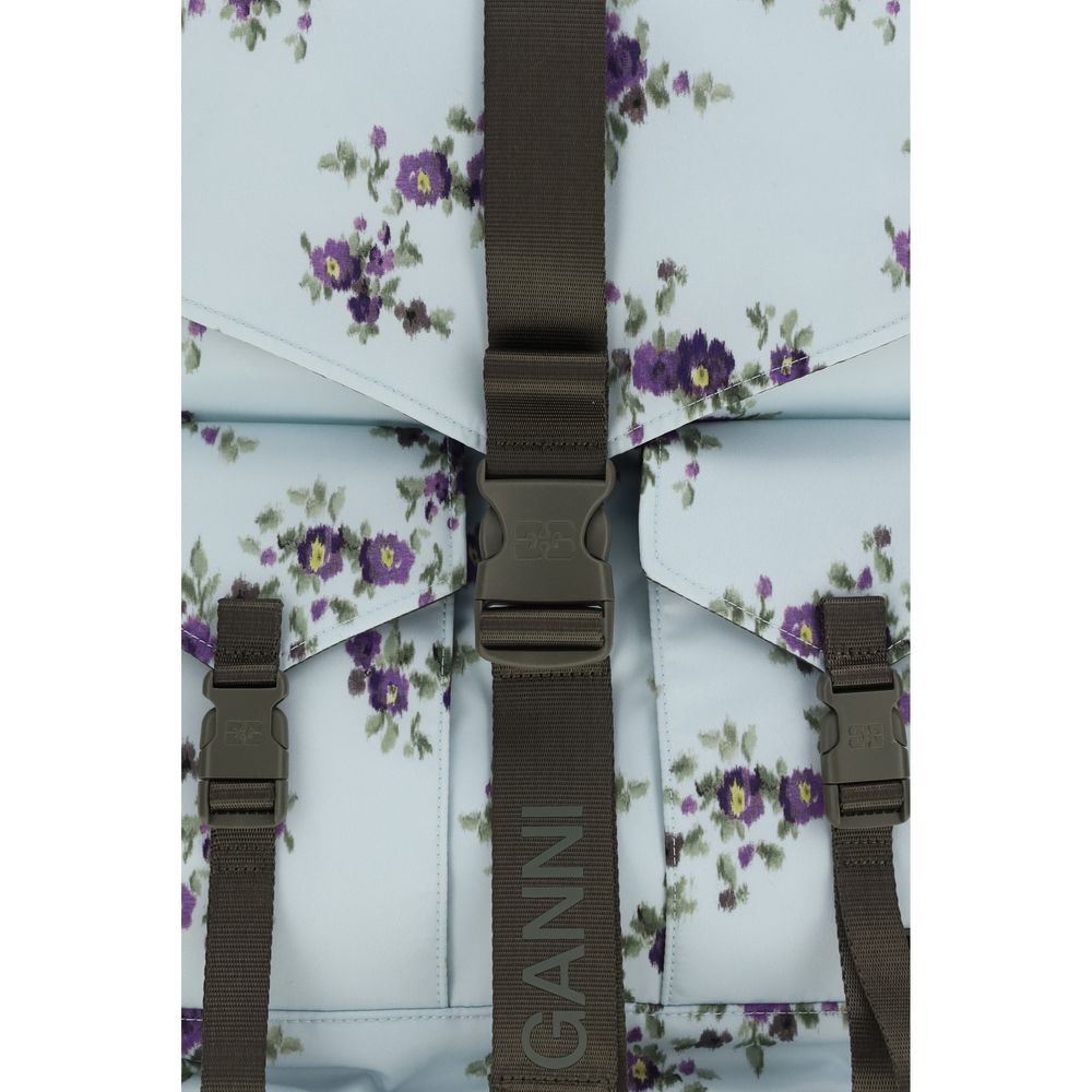 Ganni Blue Polyester Women's Backpack