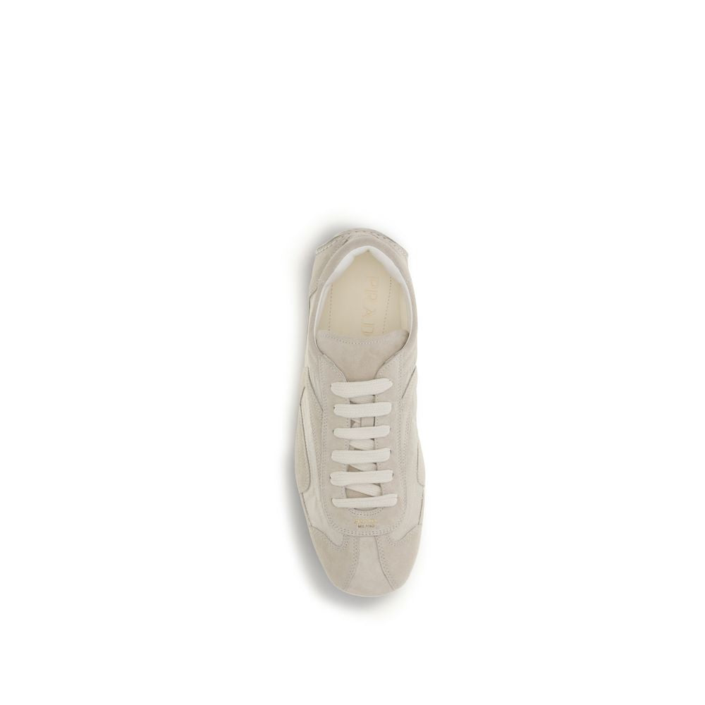 Prada Beige Calf Leather Bos Taurus Men's Sneakers