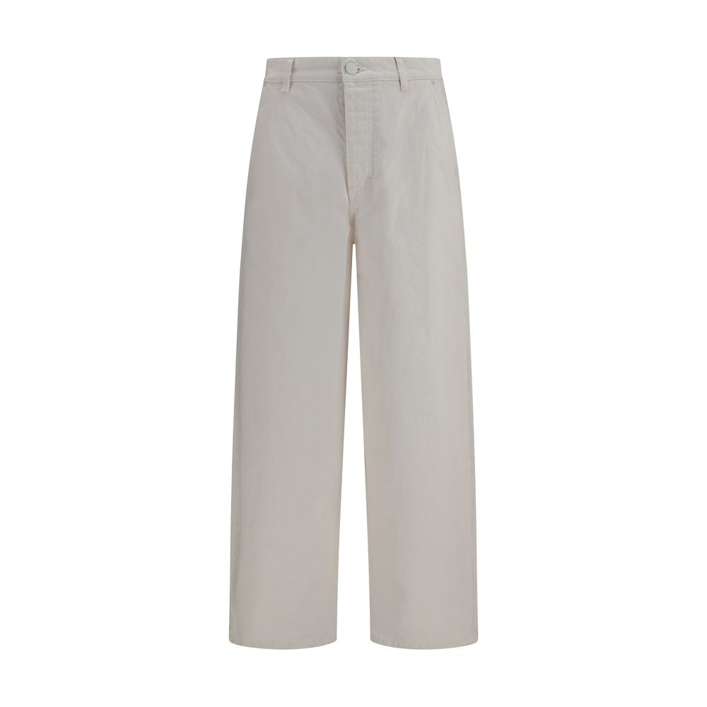 Ami Paris White Cotton Jeans Men's Denim