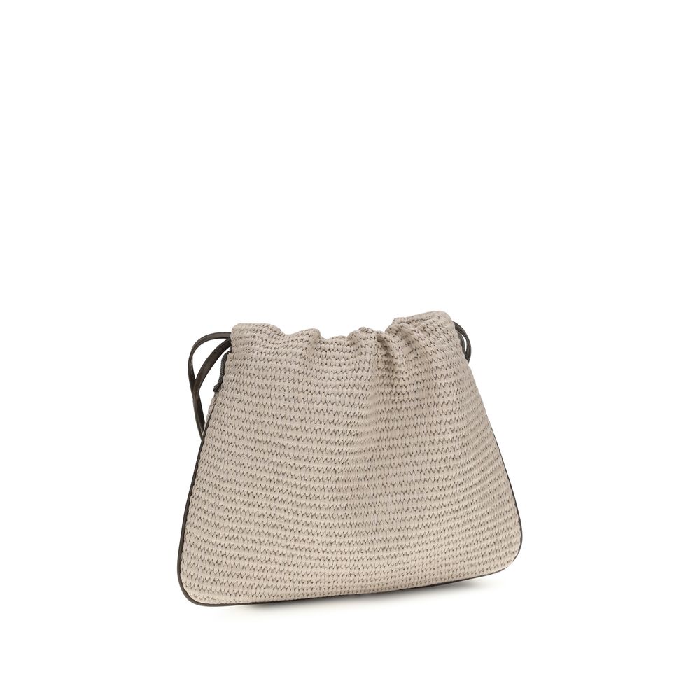 Brunello Cucinelli Beige Cotton Women's Handbag