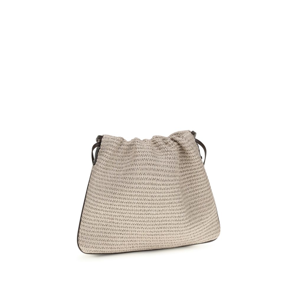 Brunello Cucinelli Beige Cotton Women's Handbag